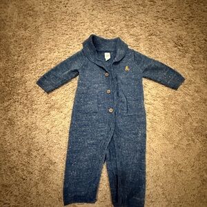 GAP Blue Knit Kids Footie